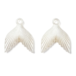 Морская Ракушка Подвески abs, рыбий хвост, цвет морской раковины, 30.5x25.5x5 мм, отверстие : 3 мм