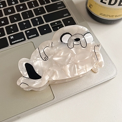 Желтая Старая Ткань  Заколки для волос в форме когтей из ацетата целлюлозы, морской лев, старое кружево, 98x55 мм