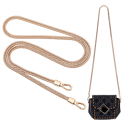 Золотой Ручки сумки из сплава на цепочке, лямки для сумок, с железной застежкой, золотые, 120x0.7x0.35 см