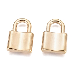 Golden Vacuum Plating 304 Stainless Steel Pendants, Padlock, Golden, 22x15x4mm, Hole: 6x7mm