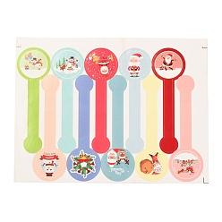 (52) Непрозрачная лаванда Уплотнительные наклейки, этикетки наклейки наклейки, Новогодняя тема, разноцветные, 18.5x13.5~14x0.05 см, 10шт / лист