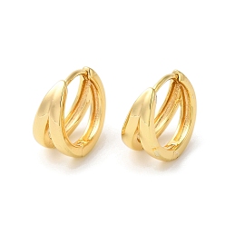 Золотой Серьги из латуни с покрытием стойки, долговечный, без свинца и без кадмия, сплит серьги, золотые, 13.5x8 мм