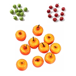 (52) Непрозрачная лаванда 30шт 3 стиль мини глиняные имитации яблок, искусственные фрукты, для кукольных аксессуаров, притворяющихся опорными украшениями, на день учителя, разноцветные, 5.5~9x6~7 мм, 10 шт / стиль