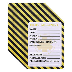 Желтый 20листы ПВХ наклейки, наклейки на автомобильное сиденье для экстренной связи с детьми, желтые, 109x83x0.2 мм