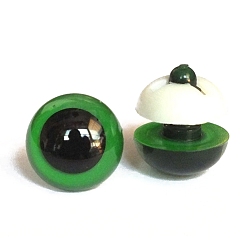 Зеленый лайм Abs пластиковые глаза куклы, Чучела игрушечных глаз, безопасные глаза, с распоркой, полукруглый, зеленый лайм, 18 мм