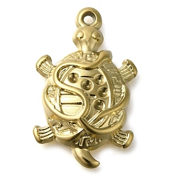 Настоящее золото 18K Ионное покрытие (ip) 304 подвеска из нержавеющей стали со стразами, черепаховый шарм, реальный 18 k позолоченный, пригодный для стразов 1.4 мм, 27x17x4 мм, отверстие : 1.4 мм