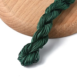 Темно-Зеленый 1 пучок нейлоновых ниток для изготовления бисерных украшений, темно-зеленый, 1 мм, около 28.43 ярдов (26 м) / пачка