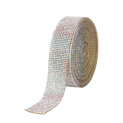 Хрусталь AB Термоплавкое стекло со стразами, Для обрезки сумок и обуви, хрусталь AB, 27 мм, 4 м / рулон