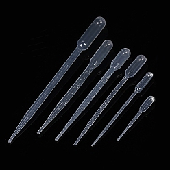 Прозрачный Одноразовая пластиковая капельница, переносить градуированные пипетки, маникюрные инструменты, прозрачные, 65 мм, мощность: 0.2мл, около 1000 шт / упаковка