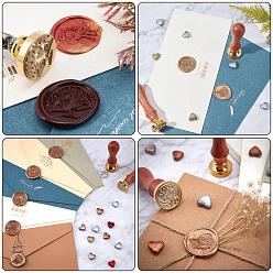 Mixed Color CRASPIRE DIY Scrapbook Making Kits, Including Sealing Wax Particles, Baking Painted Iron Wax Furnace, Iron Wax Sticks Melting Spoon, Candle, Paper Envelopes, Paper Letter Stationery, Mixed Color, 0.9cm