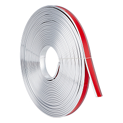 Серебро U-образные самоклеящиеся защитные полосы из ПВХ, для шкафа, гардероба, стола, столешницы, деревянной доски, серебряные, 15 мм, 10 м / рулон