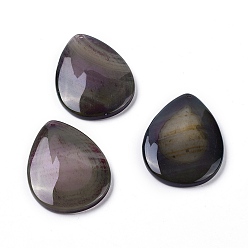 Natural Agate Natural Agate Big Pendants, Dyed & Heated, teardrop, 52~52.5x38.5~39x7.5~8mm, Hole: 1.8~2mm