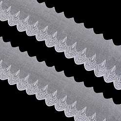 Снежный 7.5 ярдов хлопчатобумажной вышитой кружевной ленты в форме капли, для аксессуаров для одежды, снег, 4 дюйм (101 мм)