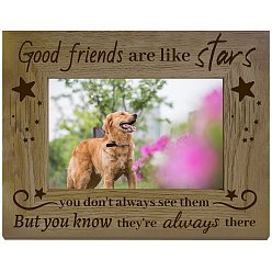 Звезда Прямоугольные деревянные фоторамки, для печати фотографий, фотореквизитов, настенного декора, аксессуаров, звезда, 218x168 мм