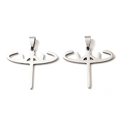 Нержавеющая Сталь Цвет 201 подвески из нержавеющей стали, анти-тускнение, корона, цвет нержавеющей стали, 25x29.5x1.5 мм, отверстие : 3.2x6.5 мм