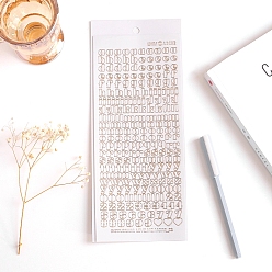 Золотистый Водонепроницаемые наклейки из ПВХ с буквами, самоклеящиеся наклейки, Украшение дневника для фотоальбома своими руками, золотые, 255x105 мм