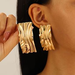 Rectangle Серьги сплава, золотые, прямоугольные, 50 мм