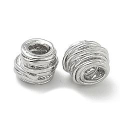 Платина Латунные бусины, без кадмия, без никеля и без свинца, проволока круглая, платина, 6.5x5 мм, отверстие : 2.5 мм