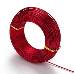 Red Round Aluminum Wire, Flexible Craft Wire, for Beading Jewelry Doll Craft Making, Red, 12 Gauge, 2.0mm, 55m/500g(180.4 Feet/500g)