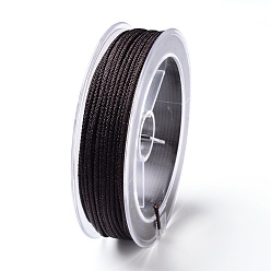 Кокосово-Коричневый Плетеные нити нейлона, мамбо нить, для изготовления ювелирных изделий, кокосового коричневый, 1.5 мм, около 19.68 ярдов (18 м) / рулон