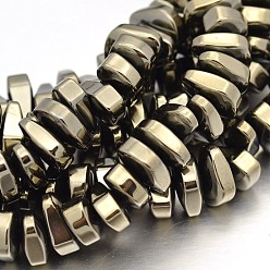 Antique Bronze Plated Nuggets Non-magnetic Synthetic Hematite Beads Strands, Imitation Pyrite, Antique Bronze Plated, 12x8x5mm, Hole: 1mm, about 83pcs/strand, 15.7 inch