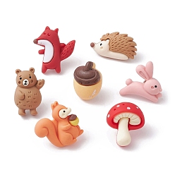 (52) Непрозрачная лаванда 7 шт. 7 стиль кролик, медведь и белка животные смолы кабошон карты булавки, железные канцелярские кнопки, для фото стены, карты, доска объявлений, разноцветные, 16~26x17~27.5x8~10 мм, 1 шт / стиль