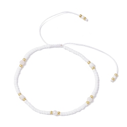 Rainbow Moonstone Браслеты из плетеных бусин из натурального радужного лунного камня и стеклянных бусин, Браслеты из нейлонового шнура и бусин для женщин, рондель, внутренний диаметр: 1-7/8~3-1/4 дюйм (4.8~8.1 см)