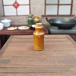 Темно-Золотистый Украшения из керамических банок, аксессуары для домашнего кукольного домика с микро-ландшафтом, притворяясь опорными украшениями, темные золотарник, 36 мм