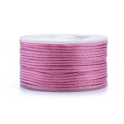 Orchid Polyester Braided Cords, for Jewelry Making Beading Crafting, Orchid, 2mm, about 21.87 yards(20m)/roll