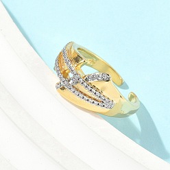 Настоящее золото 18K Латунные микро проложить манжеты кольца кубического циркония, двухцветное кольцо в форме сердца, реальный 18 k позолоченный, 10 мм