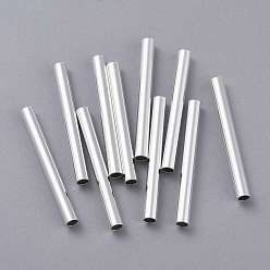 Серебро 304 шарики из нержавеющей стальной трубы, серебряные, 30x3 мм, отверстие : 2 мм