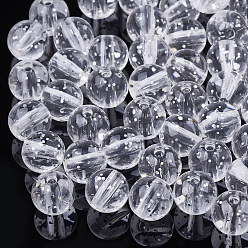 Белый Прозрачные акриловые бусины, с блеском порошок, круглые, белые, 7~8 мм, Отверстие : 1.5 мм , около 1780 шт / 500 г