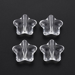 Прозрачный Прозрачные акриловые бусины, звезда, прозрачные, 19x20x8.5 мм, отверстие : 2 мм, Около 288 шт / 500 г