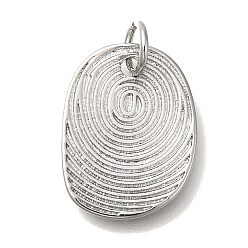 Нержавеющая Сталь Цвет Стойки обшивки латунные подвески, без кадмия и без свинца, долговечный, овальные амулеты, с целью перехода в кольце, цвет нержавеющей стали, 17x12.5x1 мм, отверстие : 3 мм