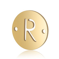 Letter Q 201 соединительные звенья нержавеющие, плоские круглые с буквы, золотые, letter.q, 12x0.8 мм, отверстие : 0.8 мм