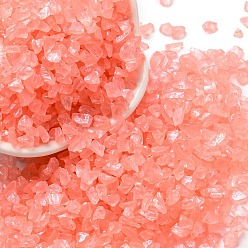 Лосось Светящаяся поделка из битого стекла, стеклянная крошка неправильной формы, для украшения сада наполнителем для вазы своими руками, salmon, 4.5~11.5x1.5~3x2.5 мм