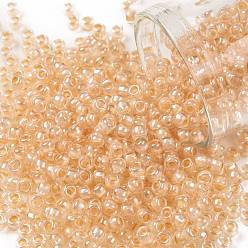 (794) Inside Color AB Crystal/Apricot Lined Toho runde Rocailles, japanische Rocailles, (794) Innenfarbe ab Kristall / Aprikose ausgekleidet, 8/0, 3 mm, Bohrung: 1 mm, über 222pcs / Flasche, 10 g / Flasche