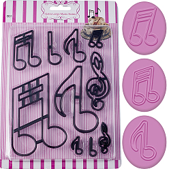 Musical Note Пластиковые печенья, формы для тортов из помадки, для украшения выпечки своими руками, музыкальная нота, 25~111x10~73x10.5~11 мм, 10 шт / комплект