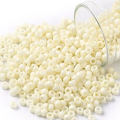 (762) Opaque Pastel Frost Egg Shell Тохо 8/0 круглые бусины, японский бисер, (762) непрозрачная пастельная морозная яичная скорлупа, 3 мм, отверстие : 1 мм, Около 222 шт / 10 г