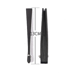 Черный Дизайн веерных шестов из имитации дерева, для ткани, аксессуары из бумаги или перьев, чёрные, 130 мм