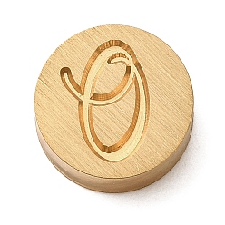 Letter O Золотистые латунные штампы с буквами, с черными деревянными ручками, для самодельных восковых печатей, Письмо O, 79.5x12x12 мм