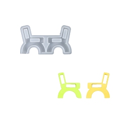 Белый Украшения своими руками пищевые силиконовые формы, формы для литья смолы, для уф-смолы, изготовление изделий из эпоксидной смолы, тема скамейки в парке, белые, 127x72x11.5 мм, отверстие : 21x6 мм, внутренний диаметр: 116x61 мм