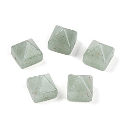 Зеленый Авантюрин Естественный зеленый бисер авантюрин, пирамида, 9~10.5x10~10.5x10~10.5 мм, отверстие : 1.2~1.4 мм