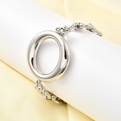 Нержавеющая Сталь Цвет 304 из нержавеющей стали ссылка браслеты, кольцо, цвет нержавеющей стали, 7-5/8 дюйм (19.4 см)