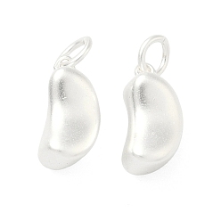 Посеребрённый Латунь прелести, бобовые прелести, долговечный, без свинца и без кадмия, стойки покрытие, с целью перехода в кольце, 925 серебро покрытием, 10x4x5 мм