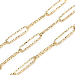 Настоящее золото 18K Ионное покрытие (ip) 304 звенья цепи из нержавеющей стали, с катушкой, пайки, реальный 18 k позолоченный, 20.5x4.5x1 мм, около 32.81 футов (10 м) / рулон