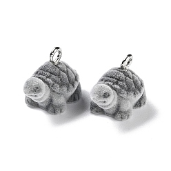 Tortoise Подвески из флористической смолы в форме животных, милые подвески в виде животных с железными петлями с платиновым покрытием, черепаха, 16x12x22.5 мм, отверстие : 2 мм