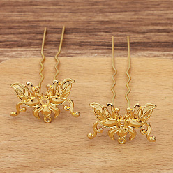 Золотой Вилки из сплава, аксессуары для волос для женщин и девочек, золотые, 310x23 мм