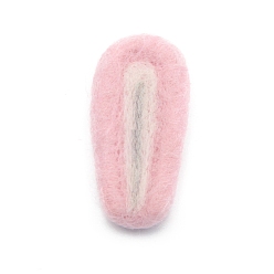 Pink Кроличьи уши ручной работы из шерсти, фетра, украшения, аксессуары, резинка для волос для детей своими руками, розовые, 70x30 мм