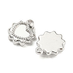 Нержавеющая Сталь Цвет Не тускнеет 304 подвеска из нержавеющей стали кабошон, сердце, цвет нержавеющей стали, лоток : 6x6 мм, 11x10x3 мм, отверстие : 1.4 мм